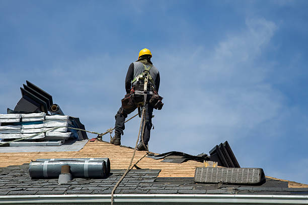 Professional Roof Installation technician working in Hadley, NY